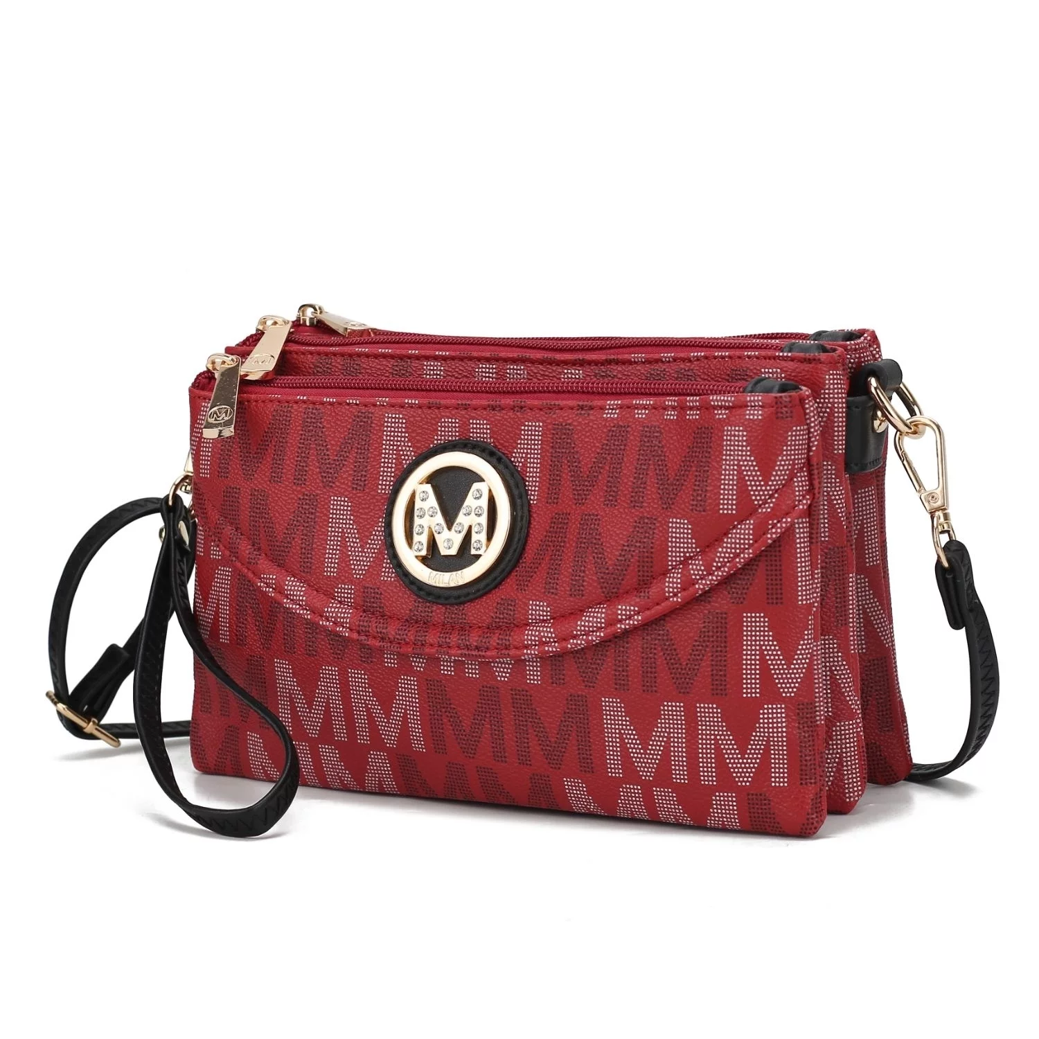 MKF Collection Ishani Women's Monogram Signature Crossbody Handbag by Mia K. - Beige