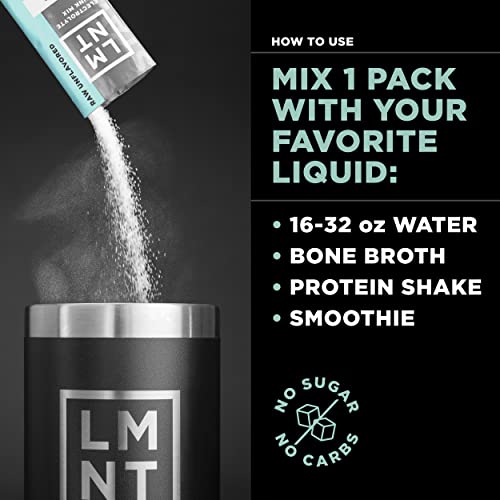 LMNT Zero Sugar Electrolytes - Watermelon Salt | Drink Mix | 30 Count
