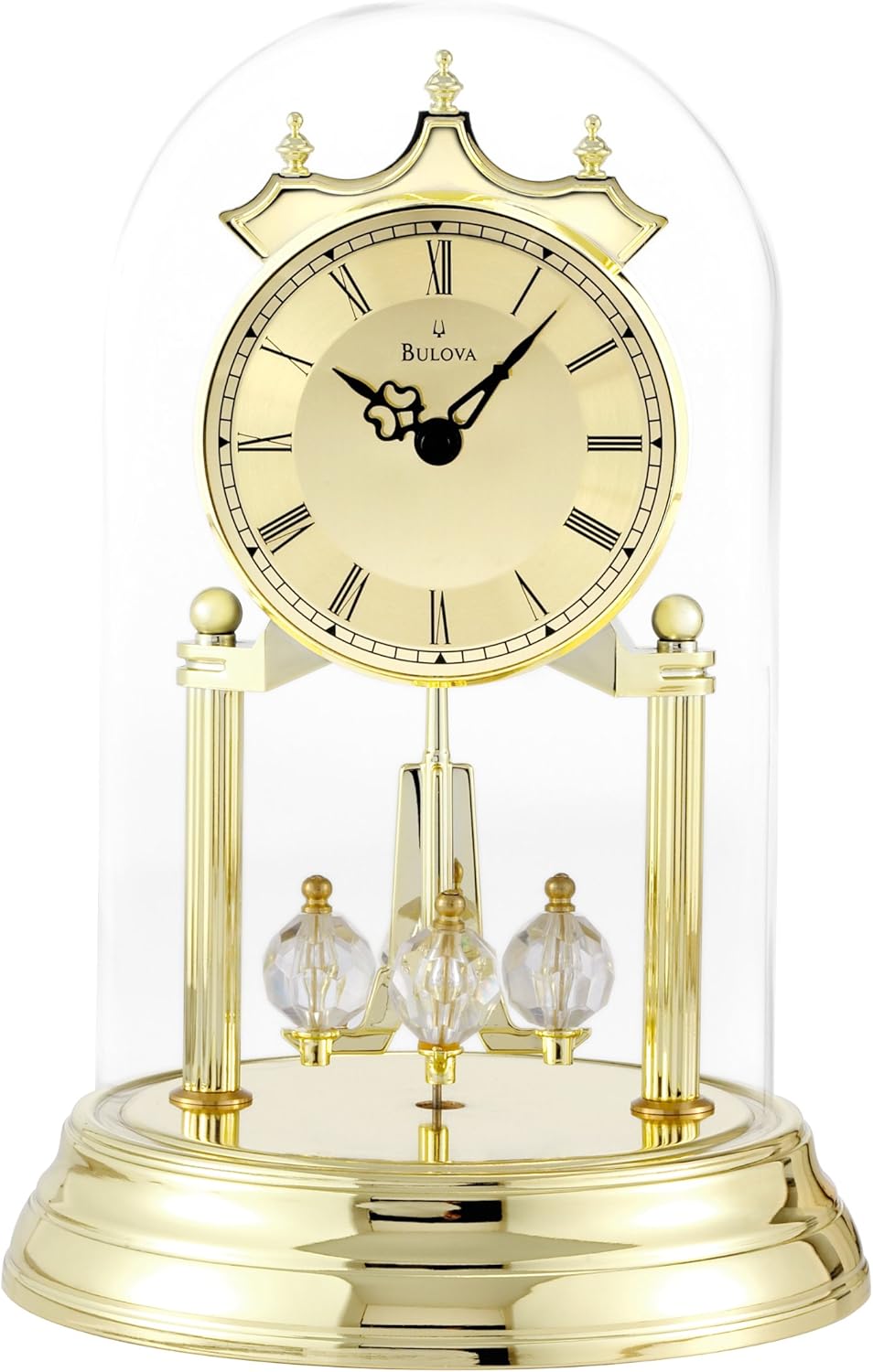 Bulova B8818 Tristan I Clock, Brass Finish