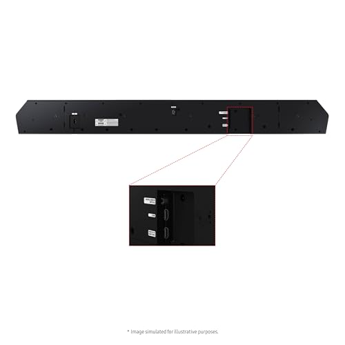 SAMSUNG Q990D 11.1.4ch Soundbar w/Wireless Dolby Atmos Audio, Rear Speaker Included, Q-Symphony, SpaceFit Sound Pro, Adaptive Sound, Game Mode Pro with Alexa Built-in, HW-Q990D/ZA