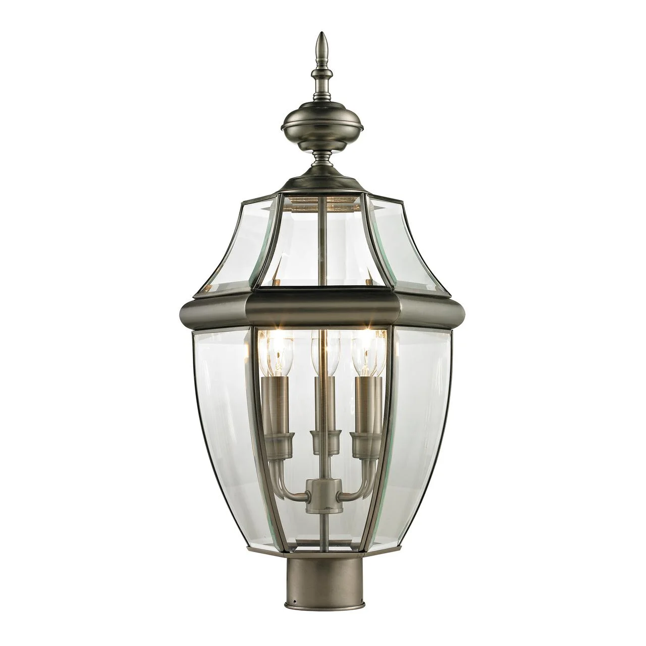 Elk Home 13-Inch Wide Ashford Post Light, Traditional, Antique Nickel