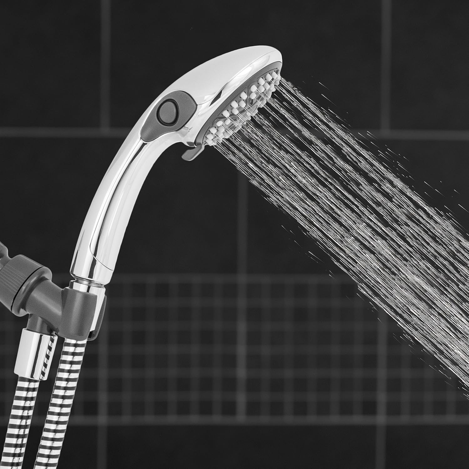 Waterpik Handheld Shower Head Eco Flow Low Flow Water Saving Shower 1.6 GPM, 4 Spray Modes, DIY Easy Installation, Chrome Finish, VBE-453