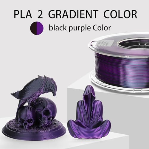 Rainbow 3D PLA Printer Filament 1.75 mm, Matte 3 D PLA Printing Print Filament +/-0.03mm, 1kg/2.2lbs