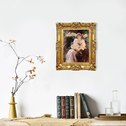 8x10 Vintage Picture Frames Black,Gothic Antique Photo Frame for Ornate TableTop Wall Hanging,Wall Decor Art, Photo Gallery