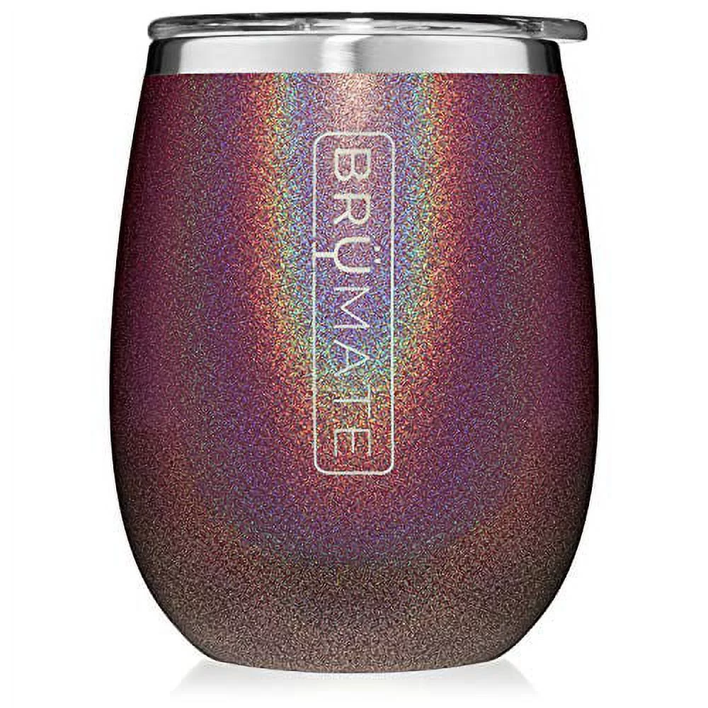 BruMate Uncorkd 14 oz Wine Glitter Merlot BPA Free Wine Tumbler