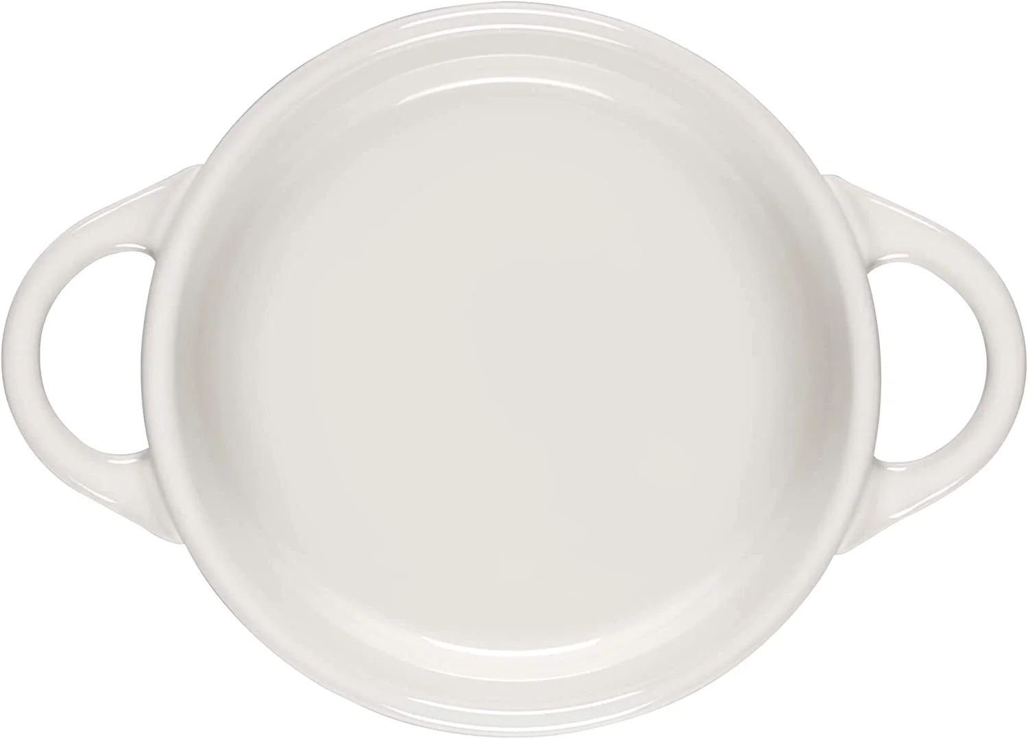 Le Creuset Stoneware 8 Ounce Eiffel Tower Mini Round Cocotte White