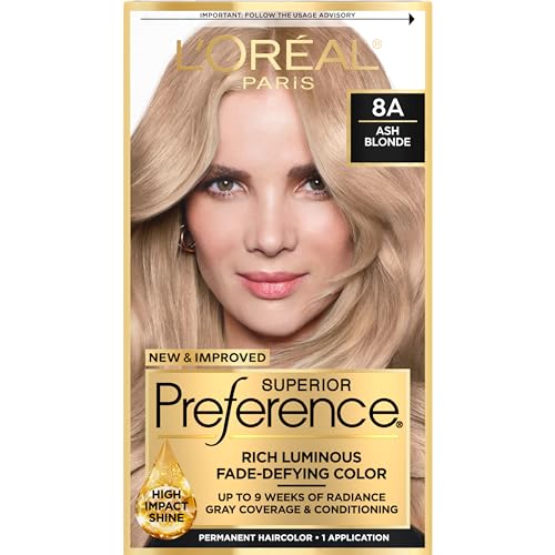 L'Oreal Paris Superior Preference Fade-Defying + Shine Permanent Hair Color, 9G Light Golden Blonde, Pack of 1, Hair Dye
