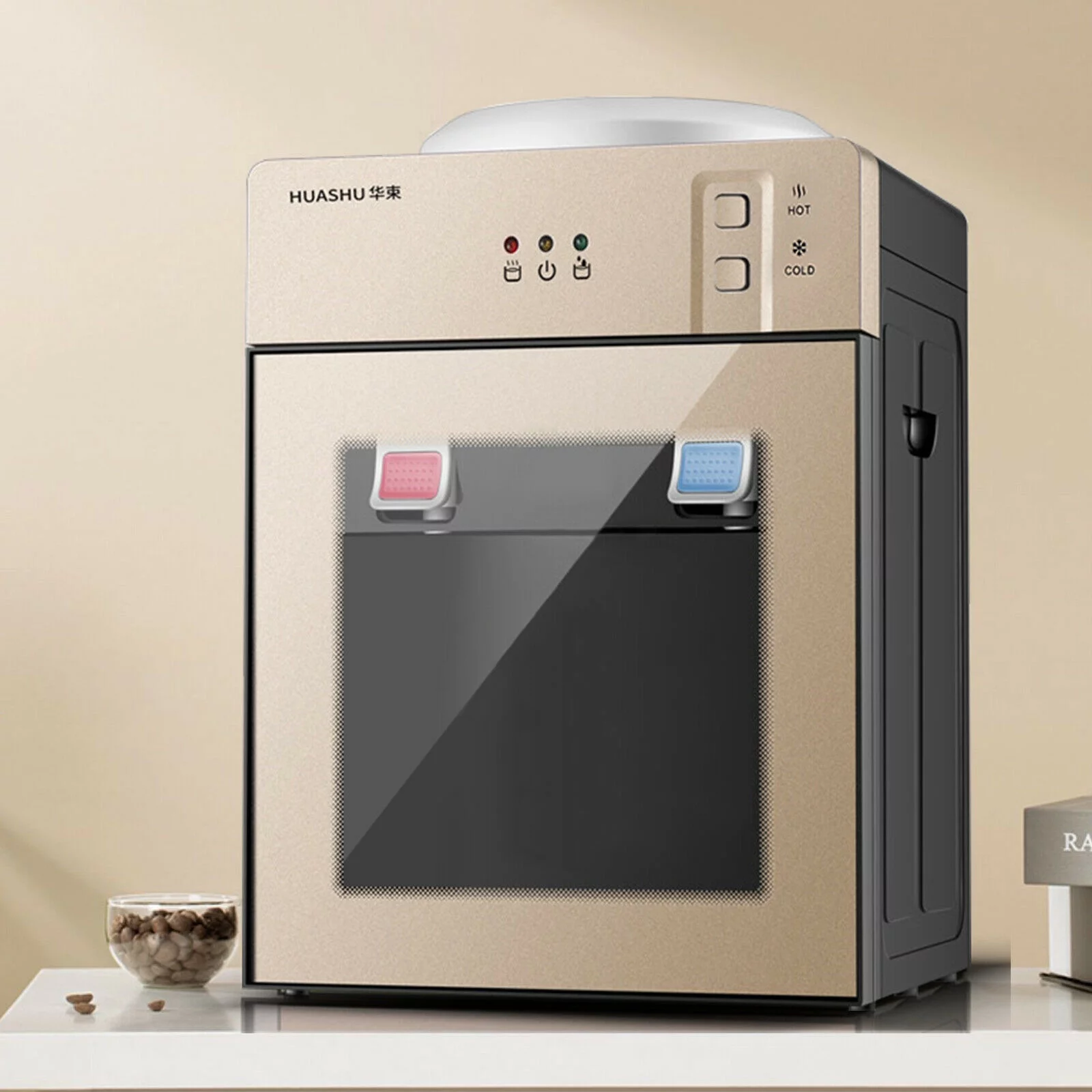 OUKANING Hot&Cold Water Cooler Dispenser Freestanding Top Loading Home Office-US