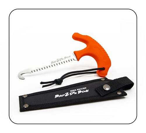 HUNTING BONE SAW & GUT HOOK, CAMPING SAW, BIG GAME PROCESSING, FIELD DRESSING | BAD 2 DA BONE