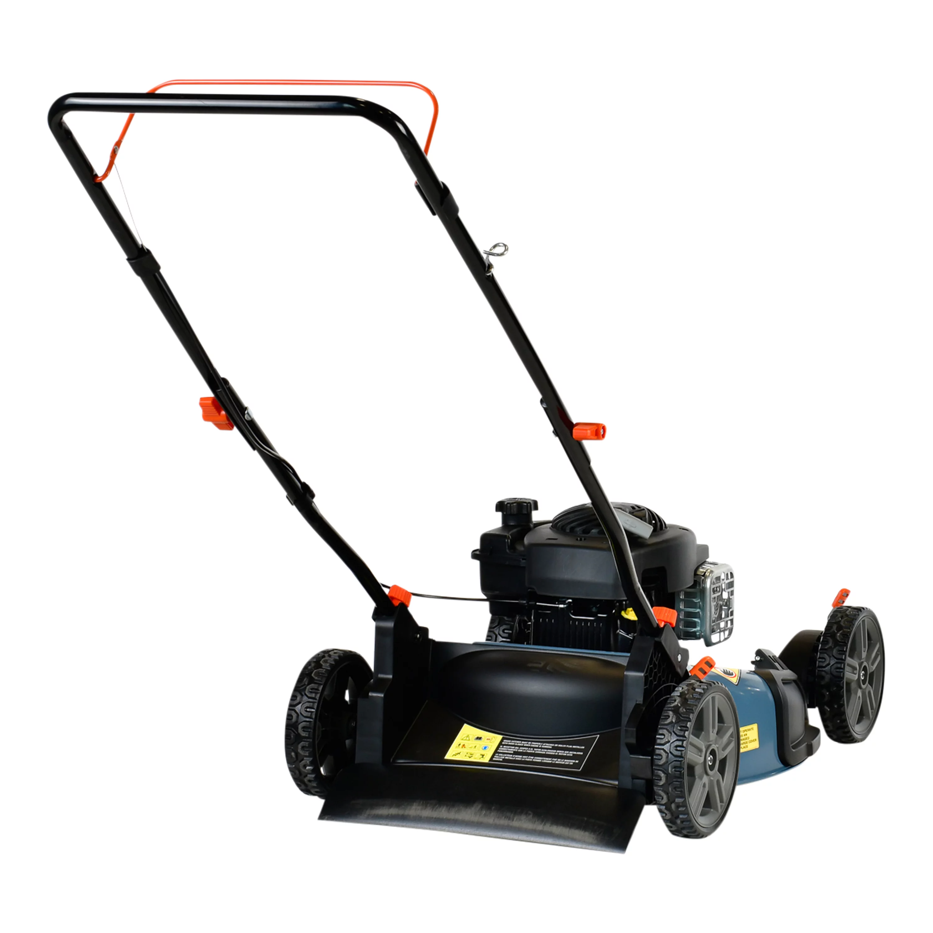 SENIX 21-Inch 125 cc 4-Cycle Gas Powered Push Lawn Mower, Mulch & Side Discharge, Dual Lever Height Adjustment, LSPG-M3