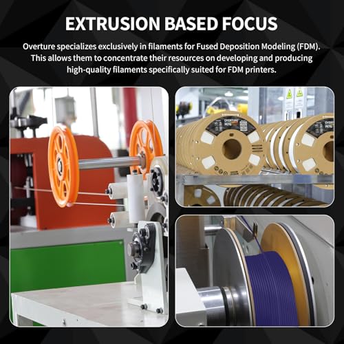 OVERTURE PETG Filament 1.75mm, 3D Printer Filament, 1kg Filament (2.2lbs), Dimensional Accuracy Probability +/- 0.02 mm, Fit Most FDM Printers (Black (1-Pack))