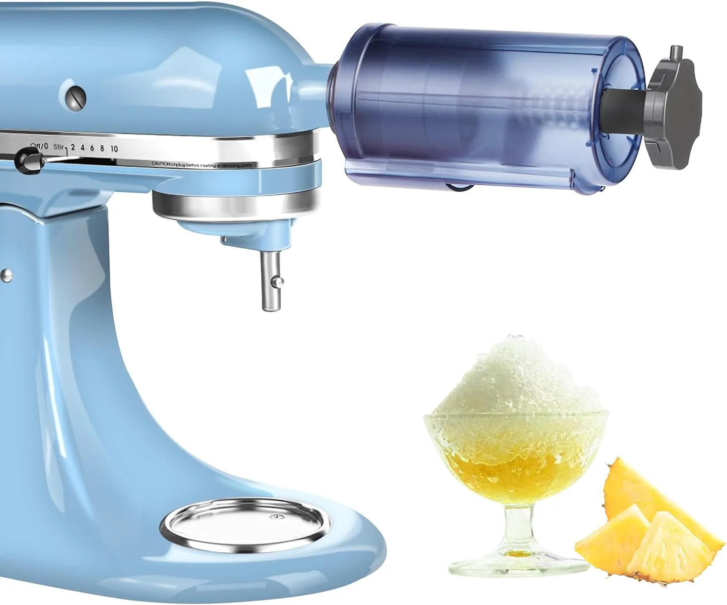 Shave Ice Attachment for Mixer - Snow Cone Maker, Shaved Ice Machine, ,Include 8 Ice Molds, Fit for all Stand Mixer