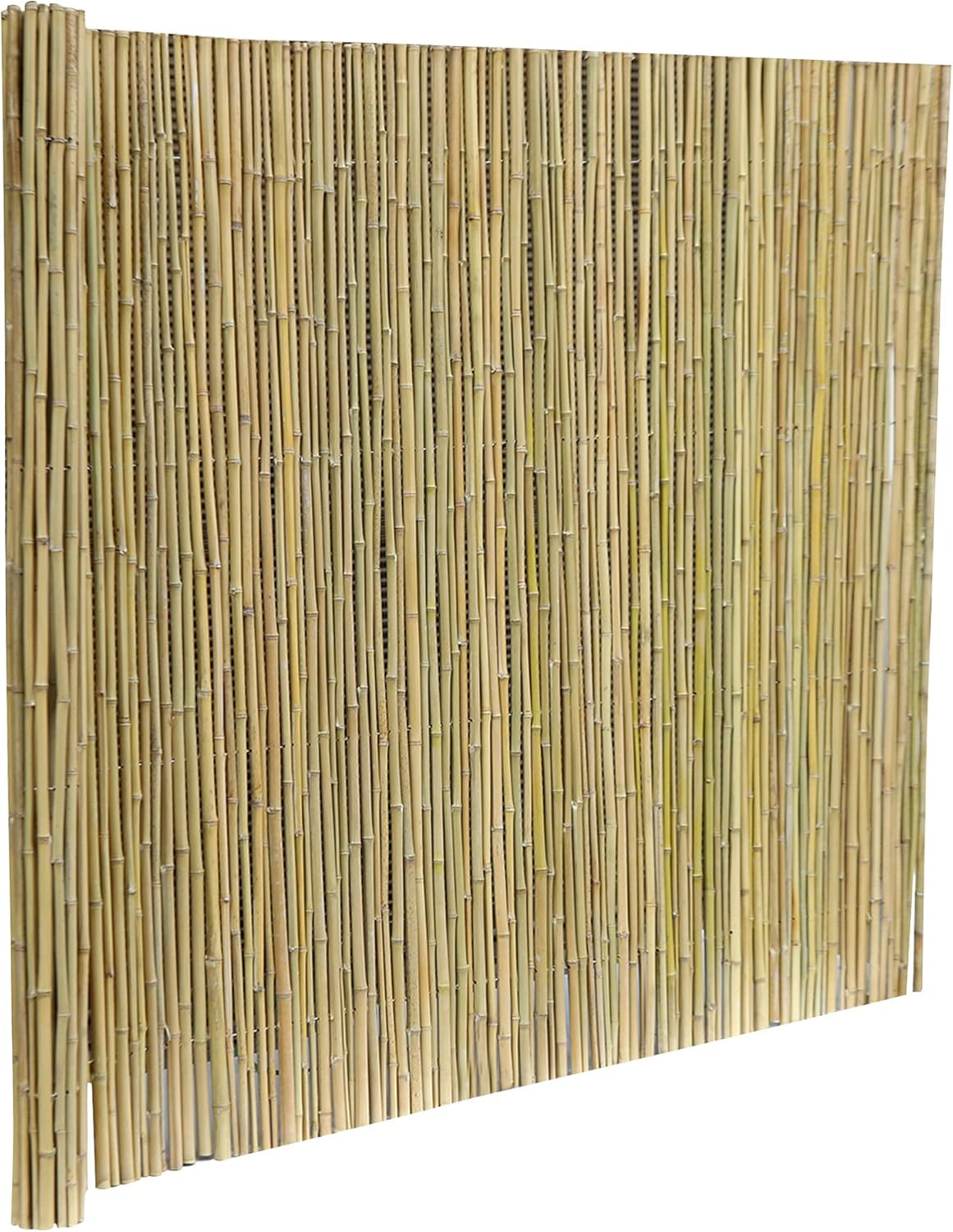 Bamboo Fence 6 Feet High, Outdoor Privacy Screen, Rolled Natural Fencing, 8ft x 6ft, 8 Foot Long Roll, Backyard Wall Covering, Private Screening Cover Panel for Patio, Balcony, Railing | Houseables