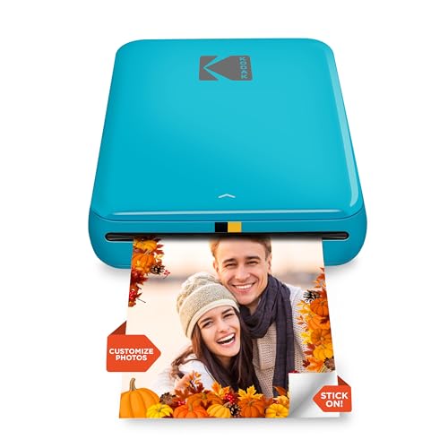 KODAK Step Instant Smartphone Photo Printer - Portable Mini Color Wireless Mobile Printer - Zink 2x3” Sticky-Back Photos - Bluetooth Compatible with iOS & Android Devices - Fun Editing App - White