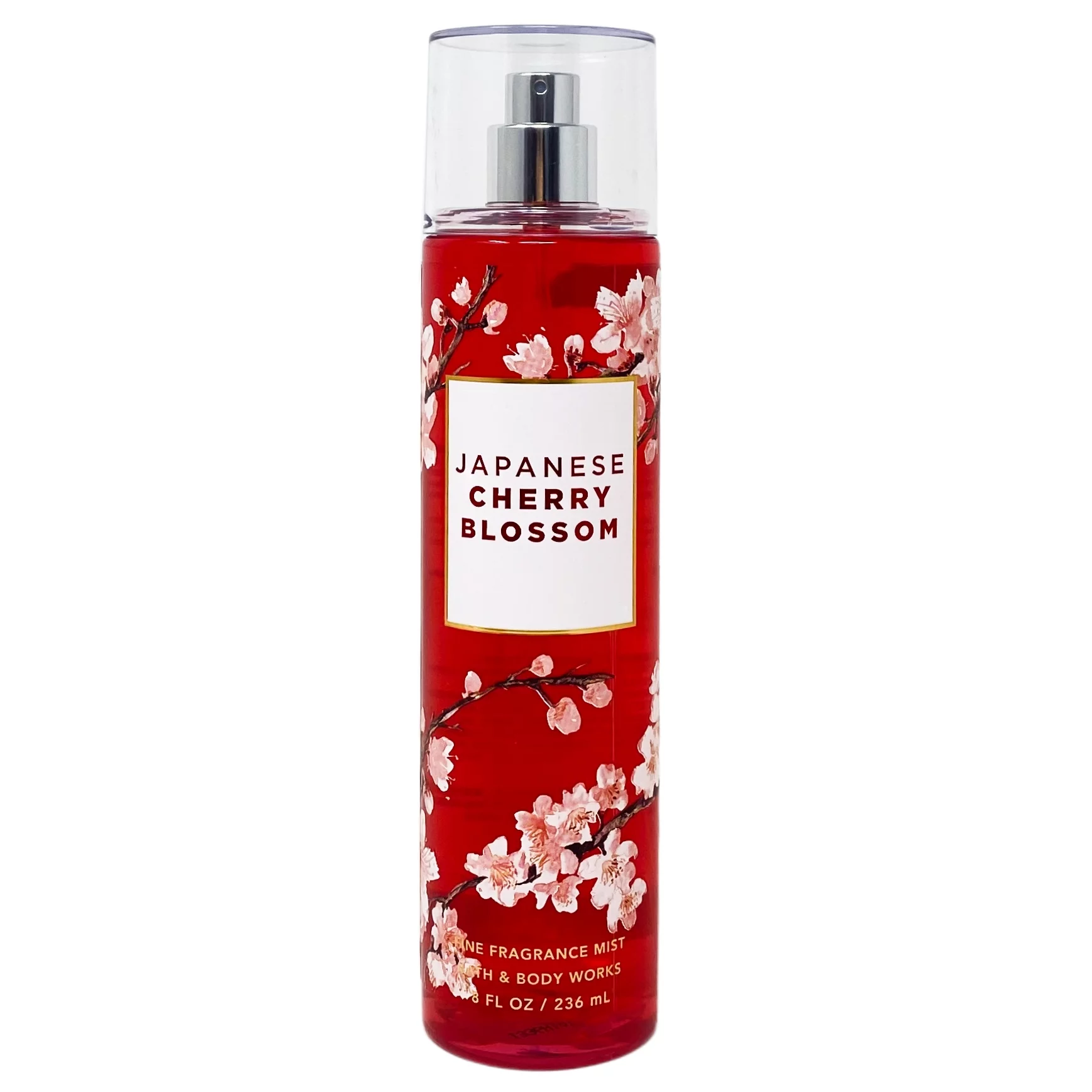 Bath and Body Works Japanese Cherry Blossom Gold Woven Basket 4 Piece Gift Set - Fragrance Mist - Body Cream - Shower Gel - Body Lotion - Full Size