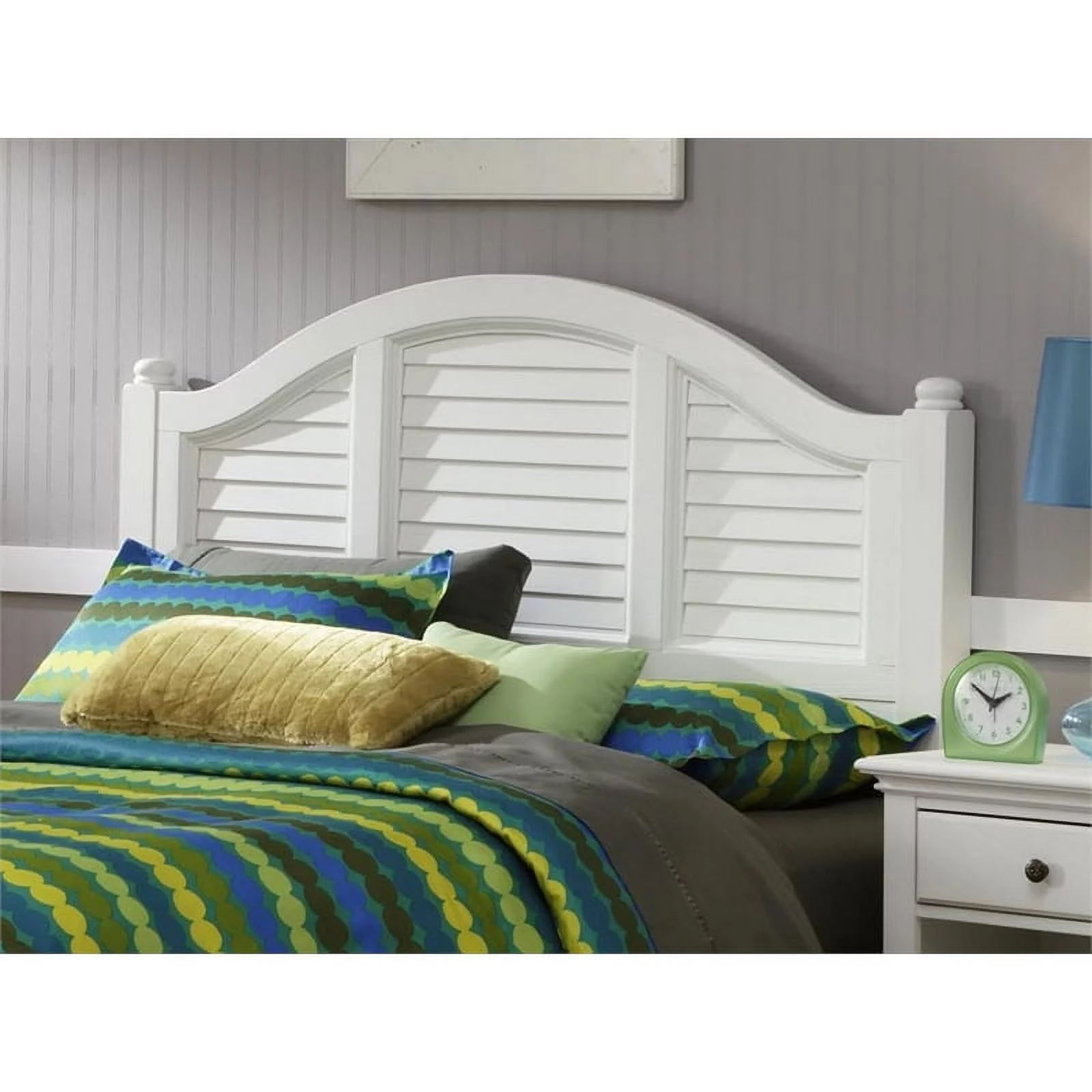 Homestyles Bermuda Wood Queen Headboard in Off White