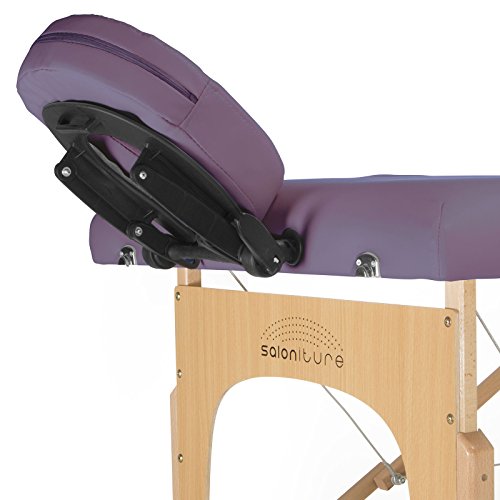 Saloniture Professional Portable Folding Massage Table with Carrying Case - Black