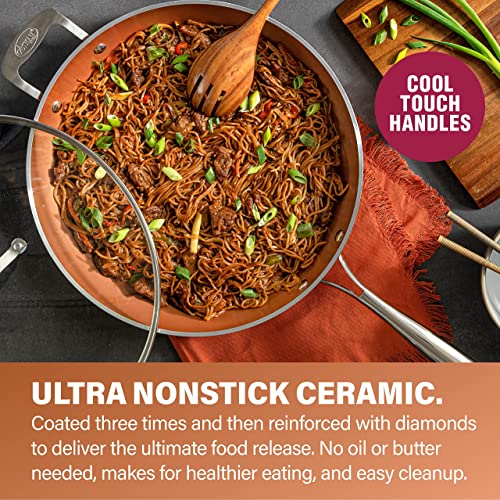 Gotham Steel Hammered Collection Pots, Pans and Frying Pan Set