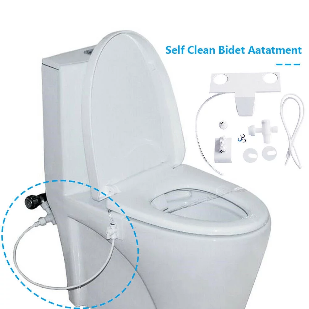 Bathroom Bidet Toilet Fresh Water Spray Clean Seat Non-Electric Kit Attachment