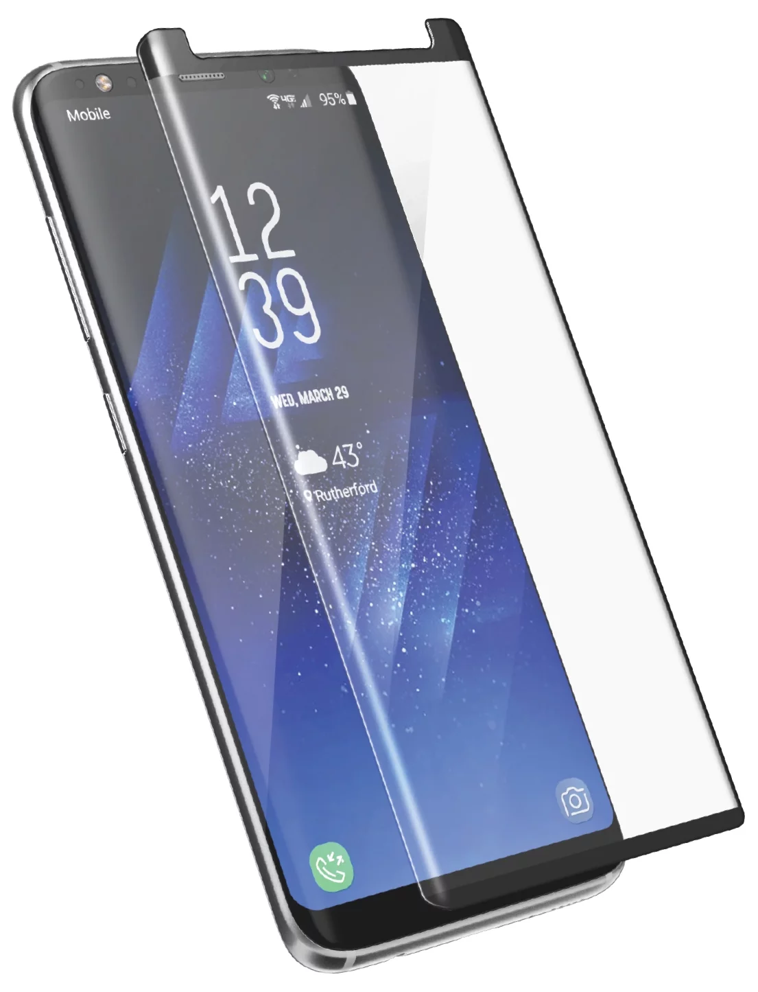 Case Compatible Galaxy S9 Plus Tempered Glass Screen Protector, MagGlass (XT90 Scratchproof/Shatterproof) Reinforced Screen Guard w/Pixel Grid Technology (Includes Precision applicator)