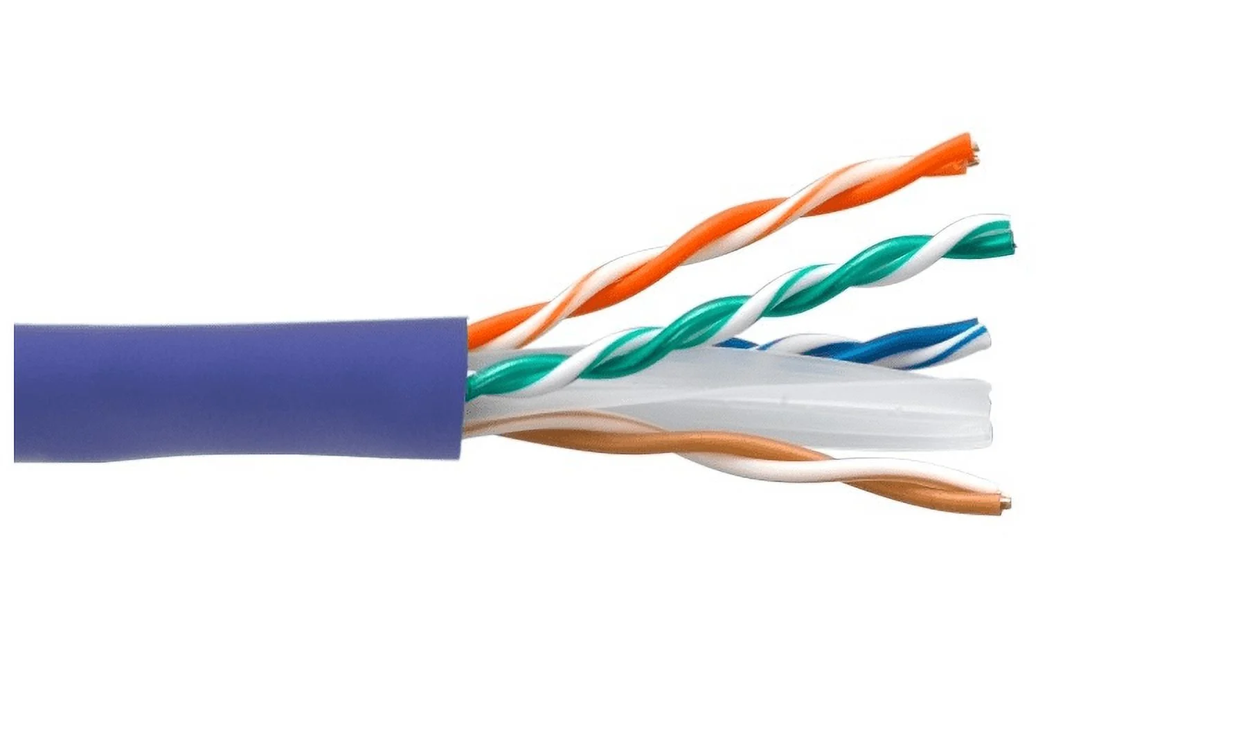 AYA PURPLE CAT6 CMR UTP Riser Solid Ethernet Bulk Roll Cable (1000Ft) 550MHz EIA/TIA, UL, ETL