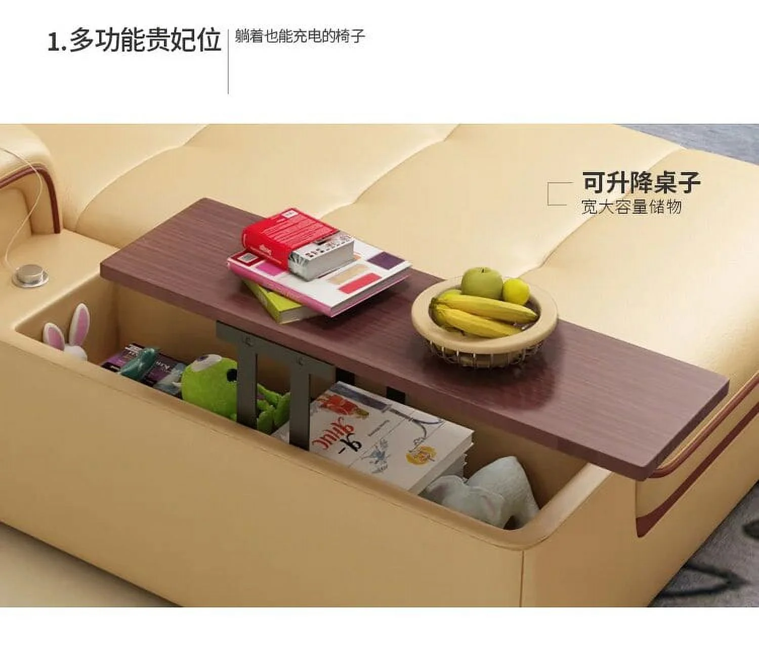 Living Room Sofa set furniture real genuine cow leather sofas bluetooth puff asiento muebles de sala canape L shape sofa cama