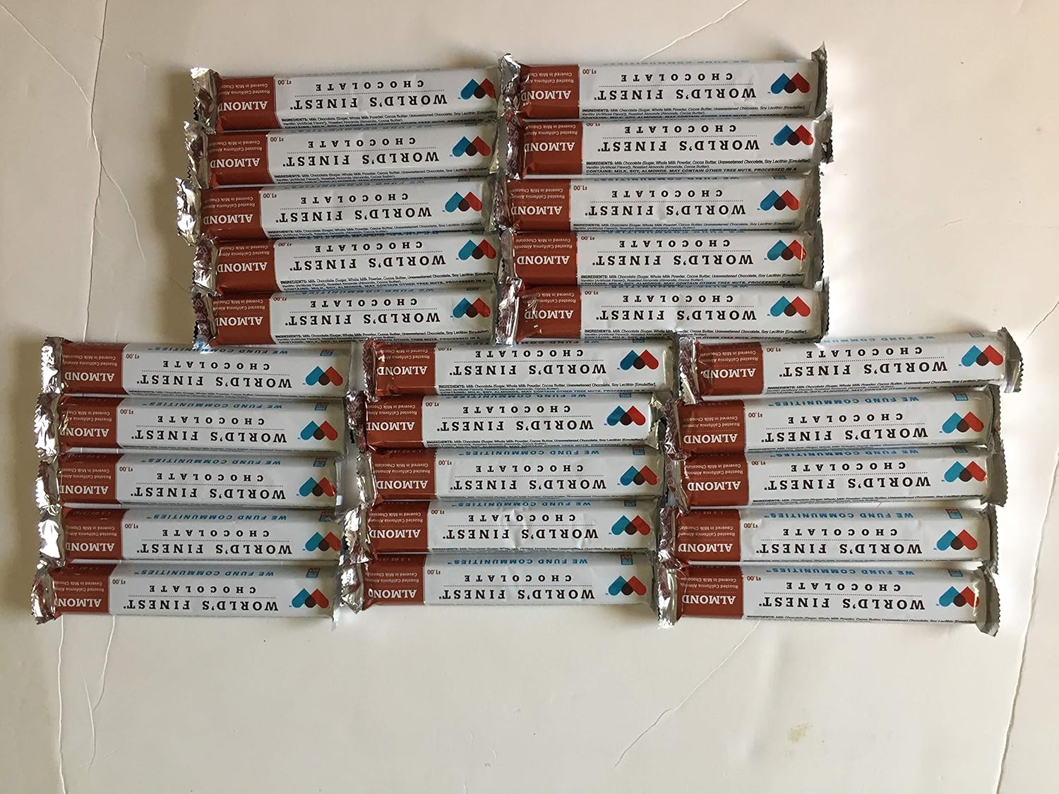 BuyBocceBalls Listing - 25 Bars - World's Finest Chocolate -Milk Chocolate With Almonds