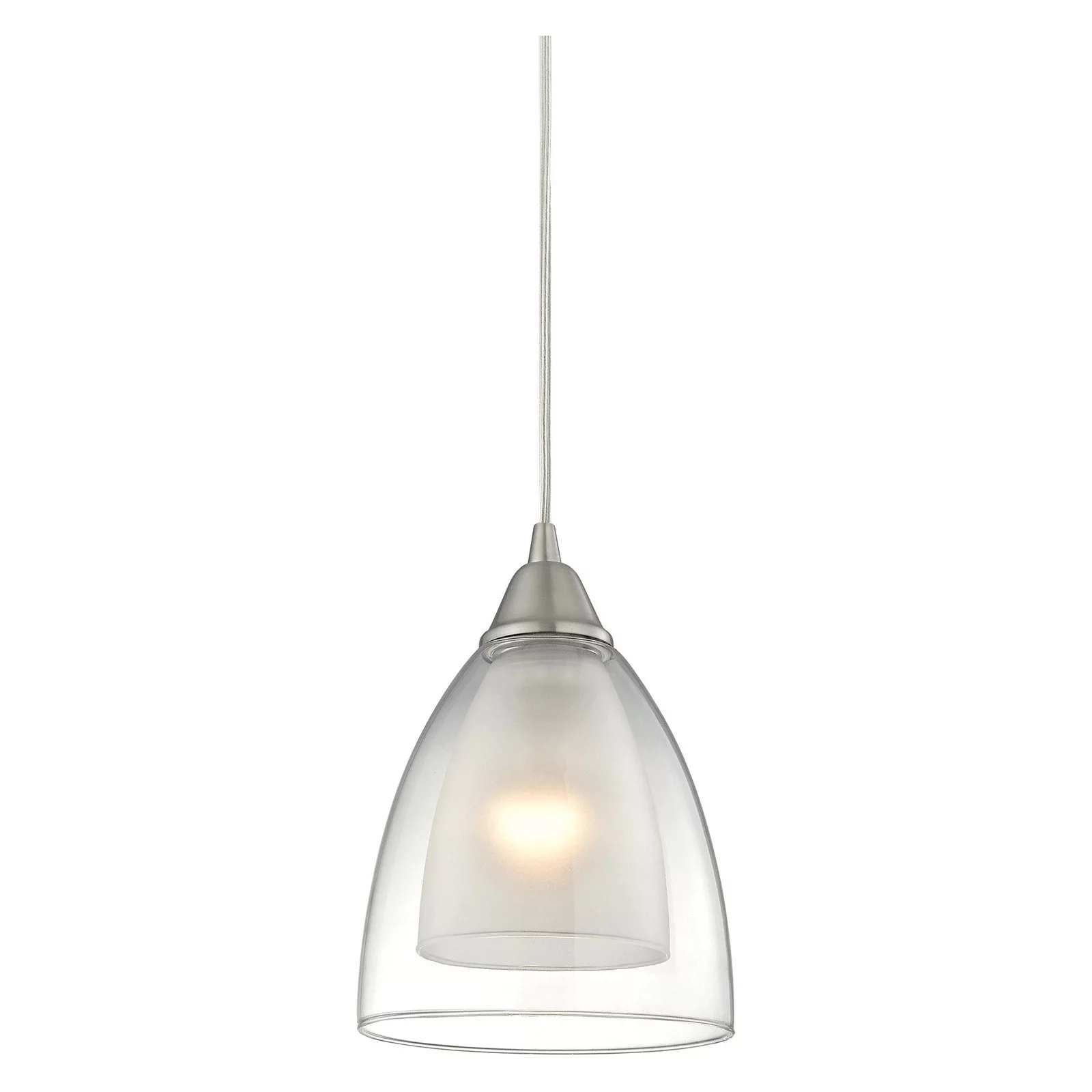 Elk Home 6-Inch Wide Layers Pendant, Contemporary, Satin Nickel