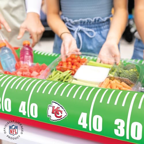 BigMouth Kansas City Chiefs 4 ft Inflatable Food Cooler Buffet Officially Licensed NFL Fan Gear Ice Serving Pool Drink Bar for Tailgate Parties