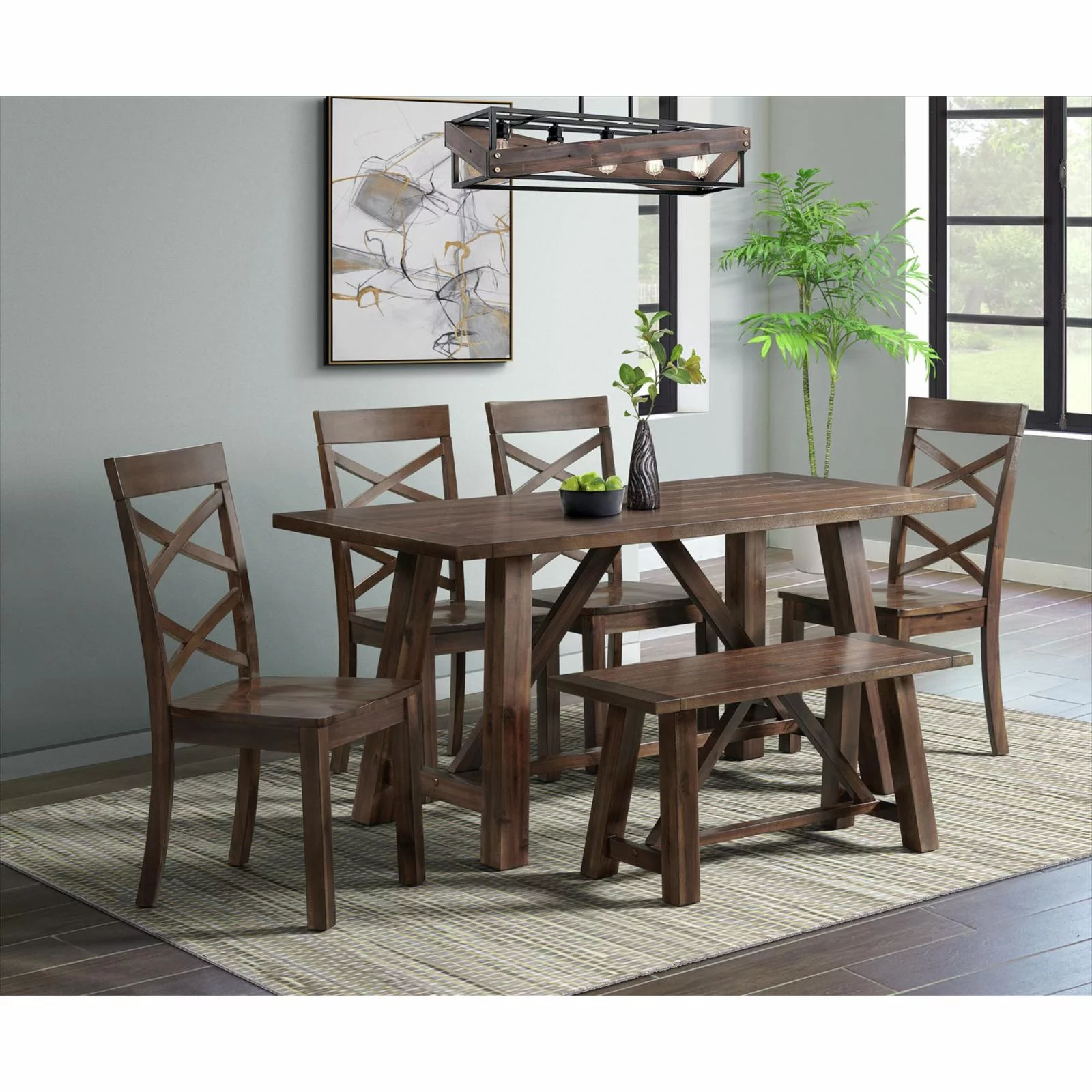 Picket House Furnishings Regan Standard Height Side Chair Set in Gray