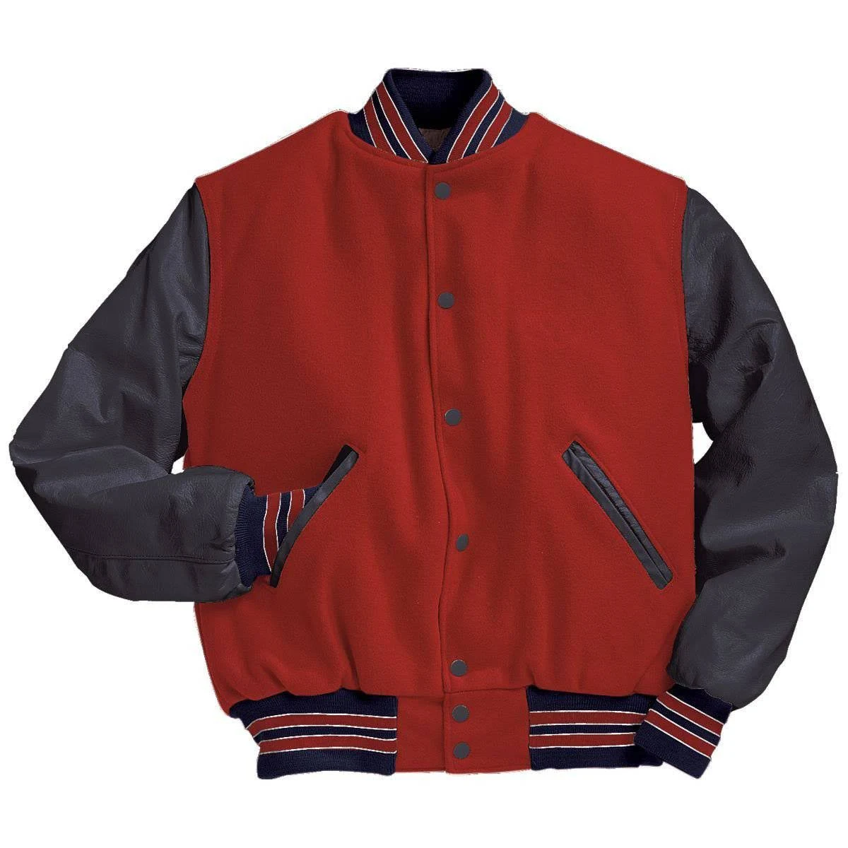 Holloway 224183 - Varsity Jacket - Scarlet/True Navy/White - S
