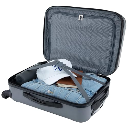 Travelers Club Chicago Hardside Expandable Spinner Luggage, Teal, 20