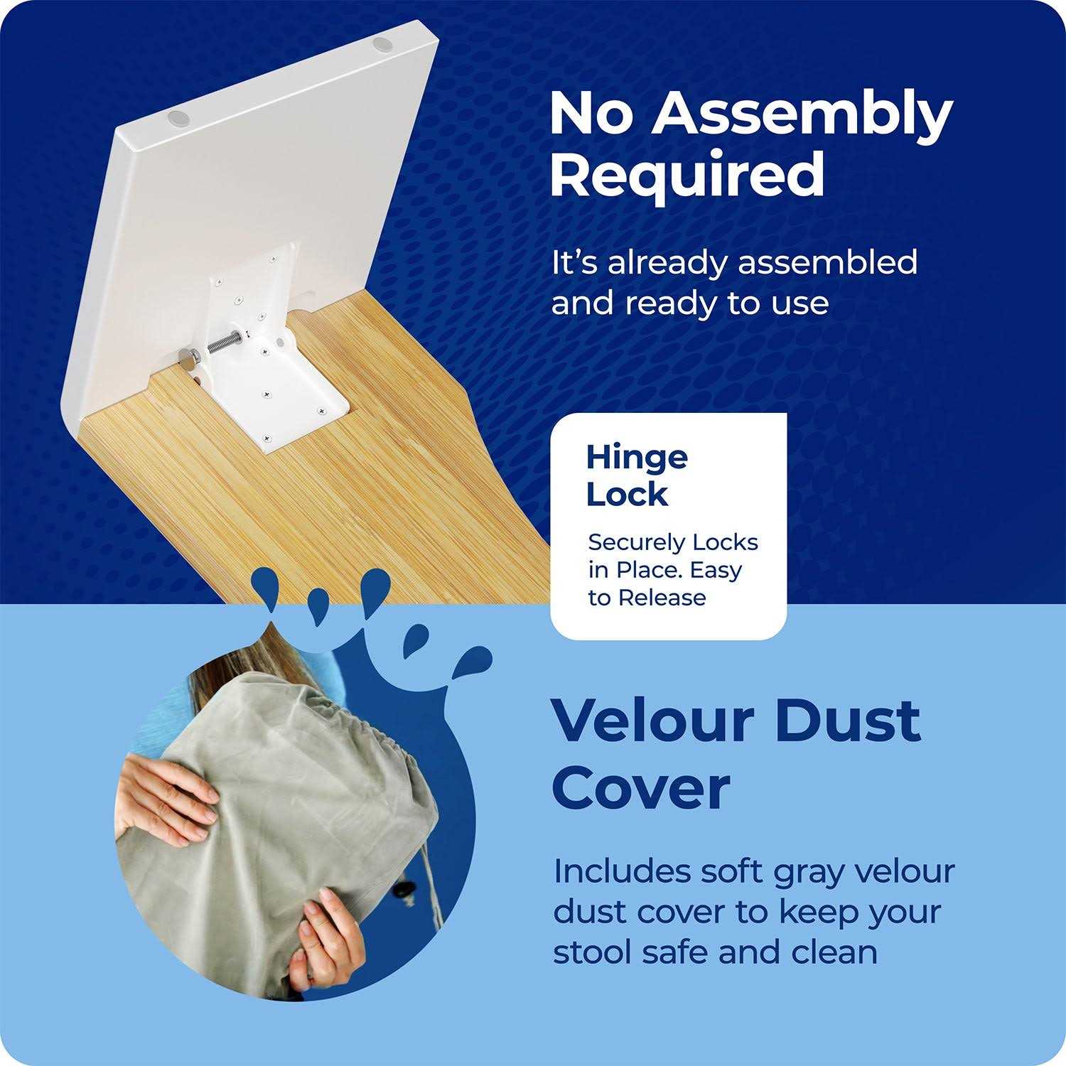 Squatty Potty Stockholm Folding Bamboo Toilet Stool 7 Collapsible, Brown and