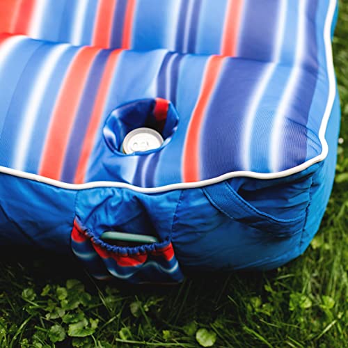 Big Joe Captain's Float No Inflation Needed Pool Lounger, Double Sided Mesh, Quick Draining Fabric