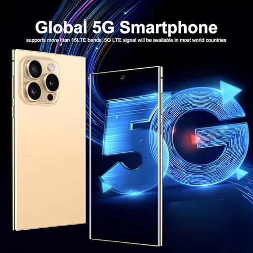 Unlocked Cell Phones Smartphones 5G Phone Android 13 Mobile Phones 8GB+256GB/7 Display/48MP+108MP Camera/6800 mAh/Dual SIM/Build-in Pen (White)