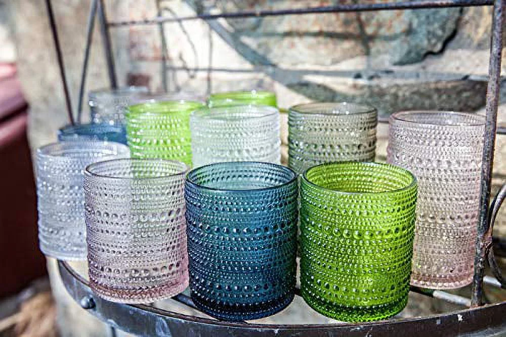 D&V By Fortessa Jupiter Double Old Fashion Glass, 10 Ounce, Set of 6 (Sage)