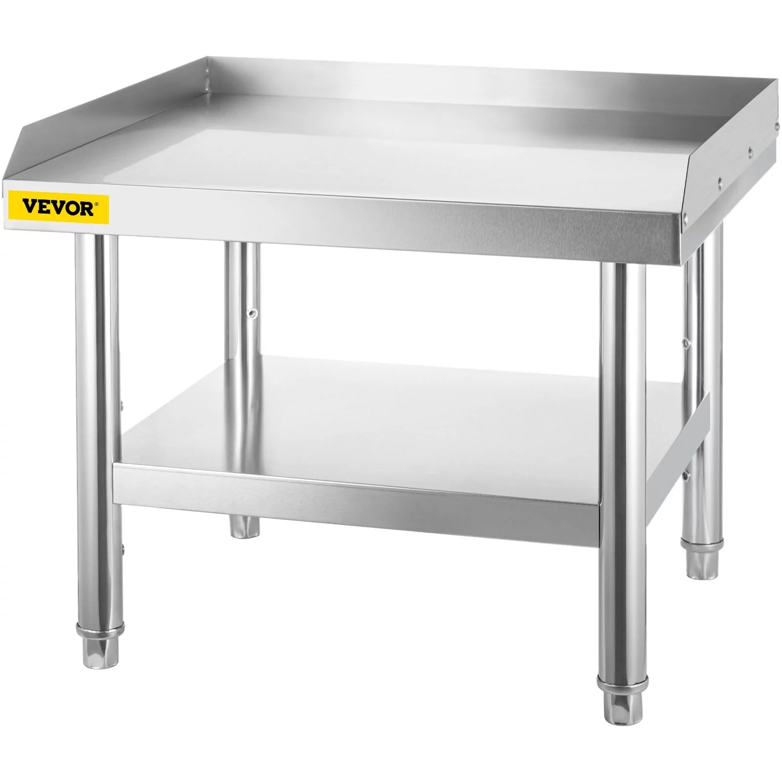 VEVOR Stainless Steel Equipment Grill Table Grill Stand Table with Adjustable Storage Undershelf 60*30*24 Inch