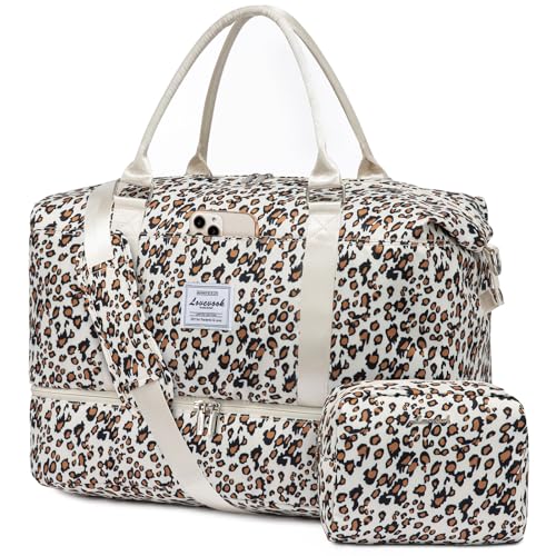LOVEVOOK Travel Duffle Bag,Weekender Bags for Women with Shoe Compartment，Carry on Overnight Bag with Toiletry Bag,Gym Duffel Bag with Wet Pocket, Hospital Bags for Labor and Delivery