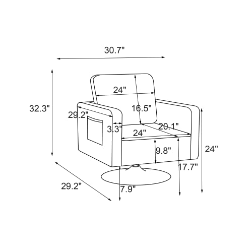 HomVent Swivel Accent Chair Armchair, Modern Teddy Fabric Club Chair Living Room Chair Barrel Chair Comfy Sofa Chair with Metal Base for Home