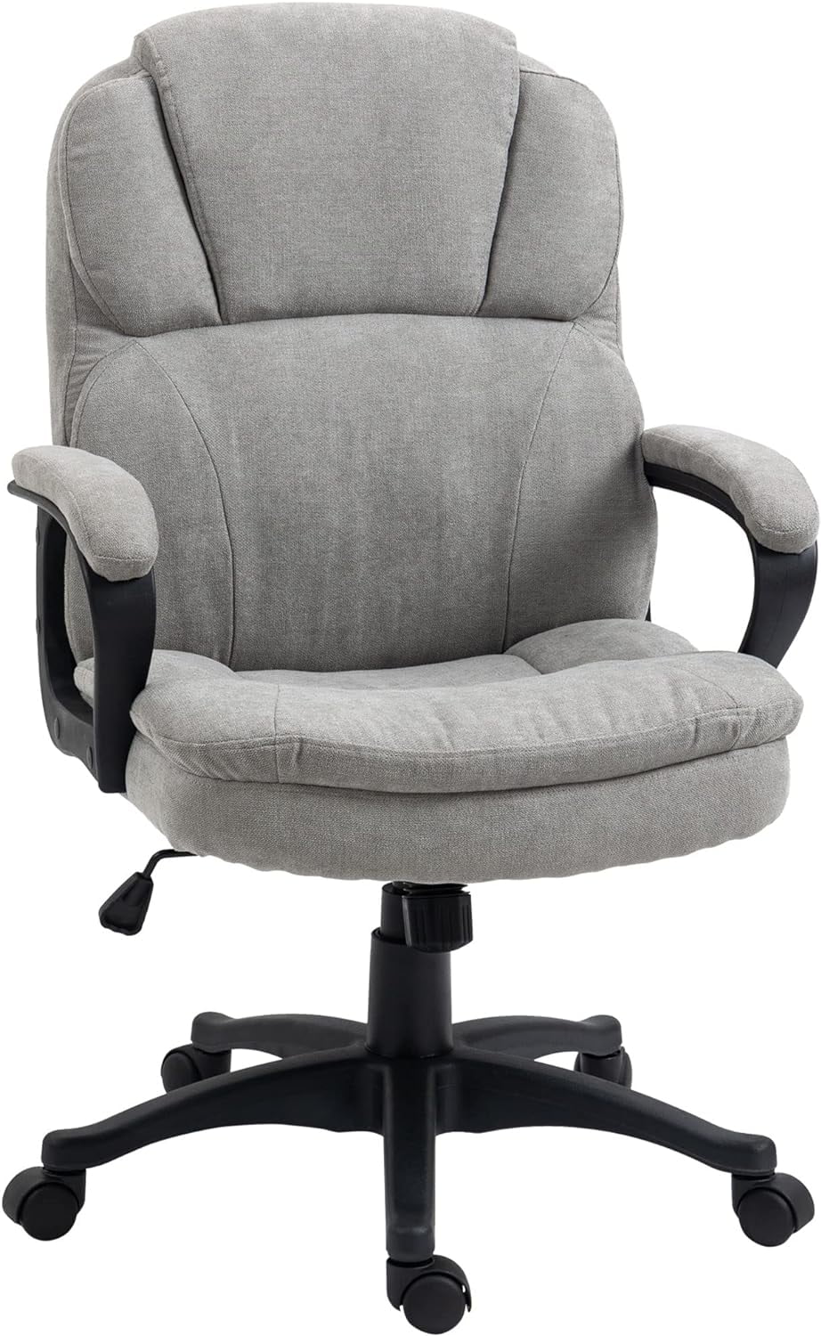 Massage Office Chair With 2 Vibration Motor Points, USB Power, Height Adjustable Executive Computer Chair, Comfy Desk Chair, Gray