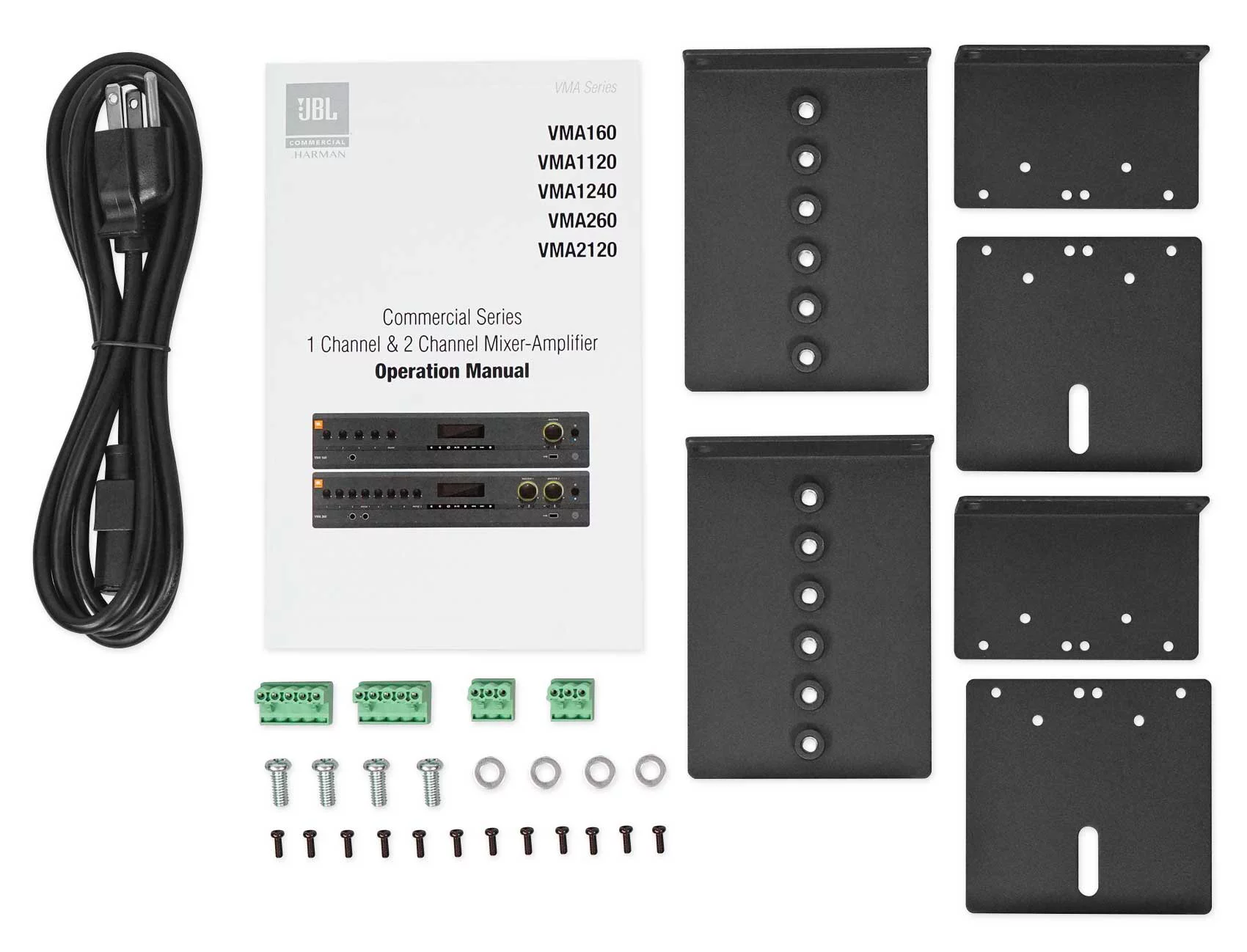JBL VMA2120 2-Ch Commercial 70V Bluetooth Amplifier+4) 5.25