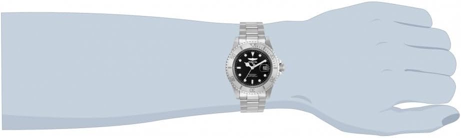 Invicta 40mm Men's Pro Diver Black Dial Silver Tone Stainless Steel Watch 34022