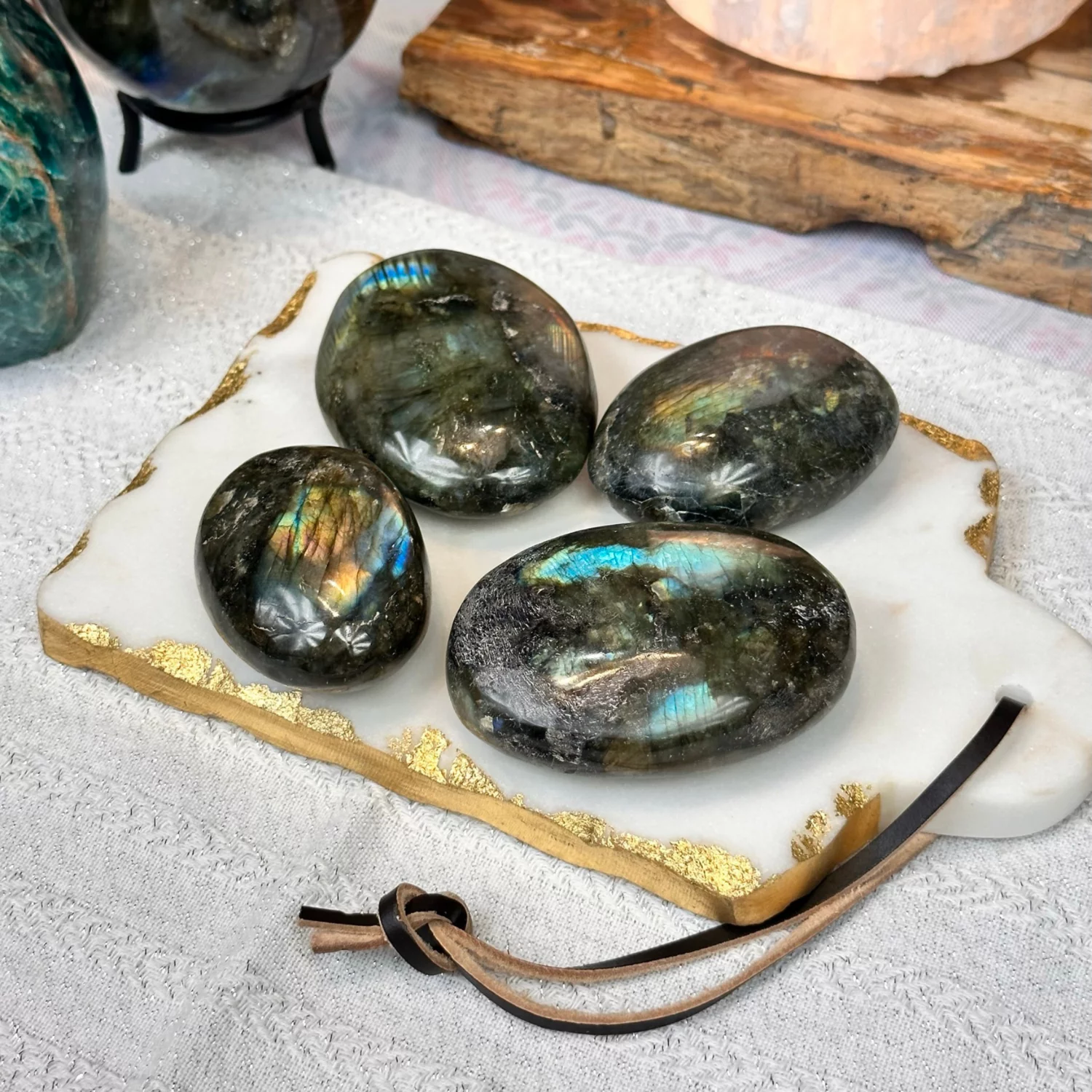 Labradorite Palm Stones