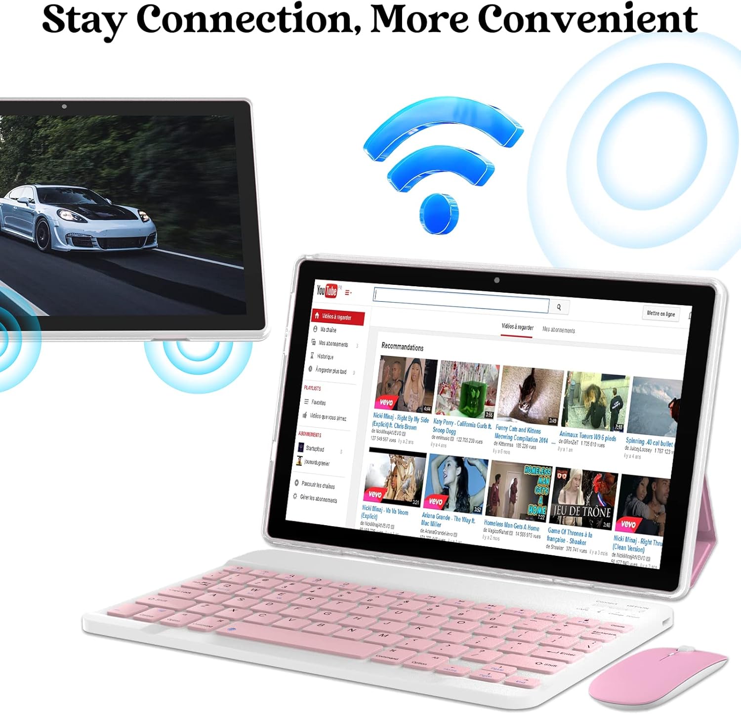 Tablet 10 Inch Android 13 Tablets 2 in 1 Tablet With Keyboard 64GB+8GB RAM 10.1