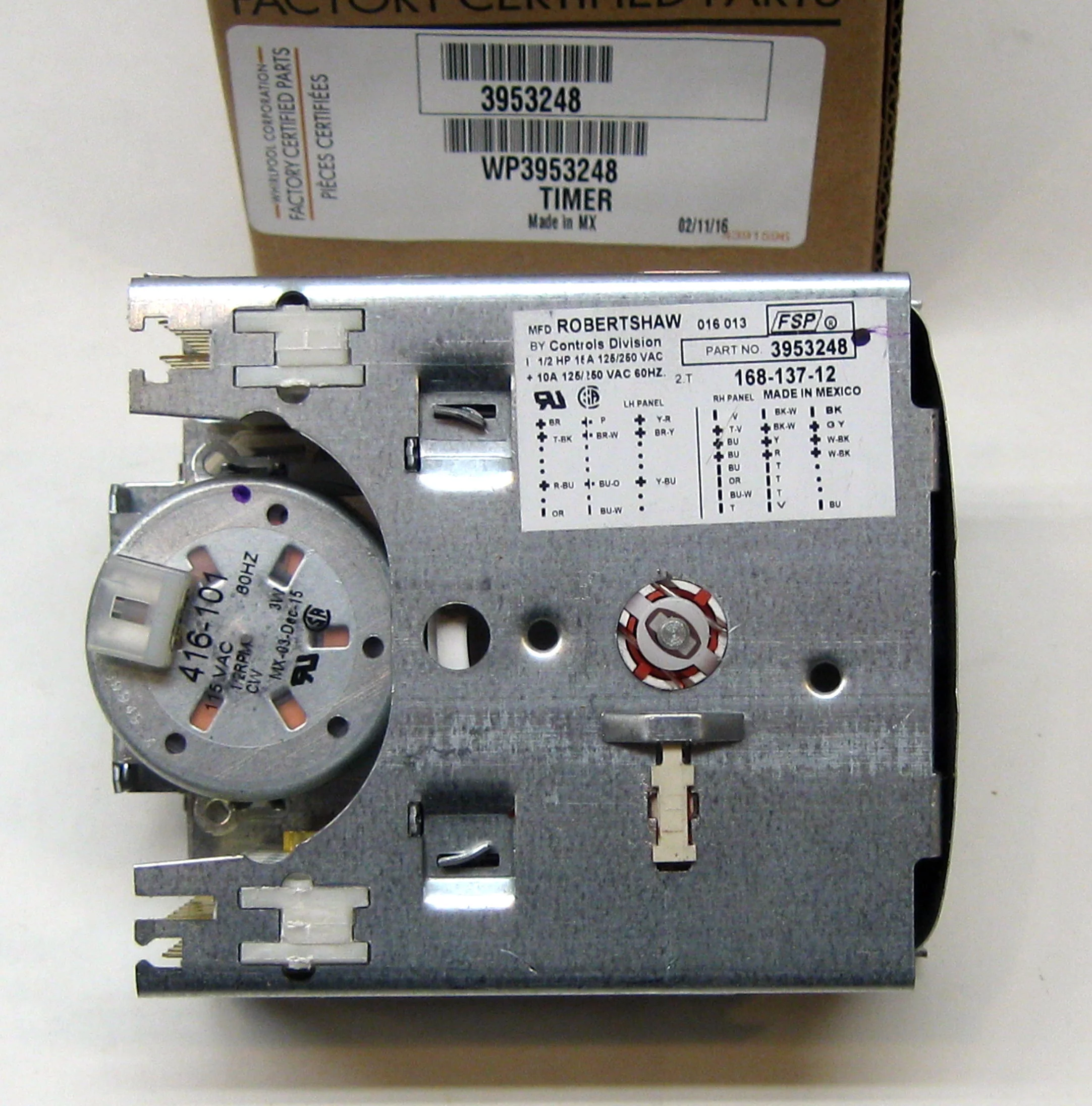 Whirlpool WP3953248 Timer