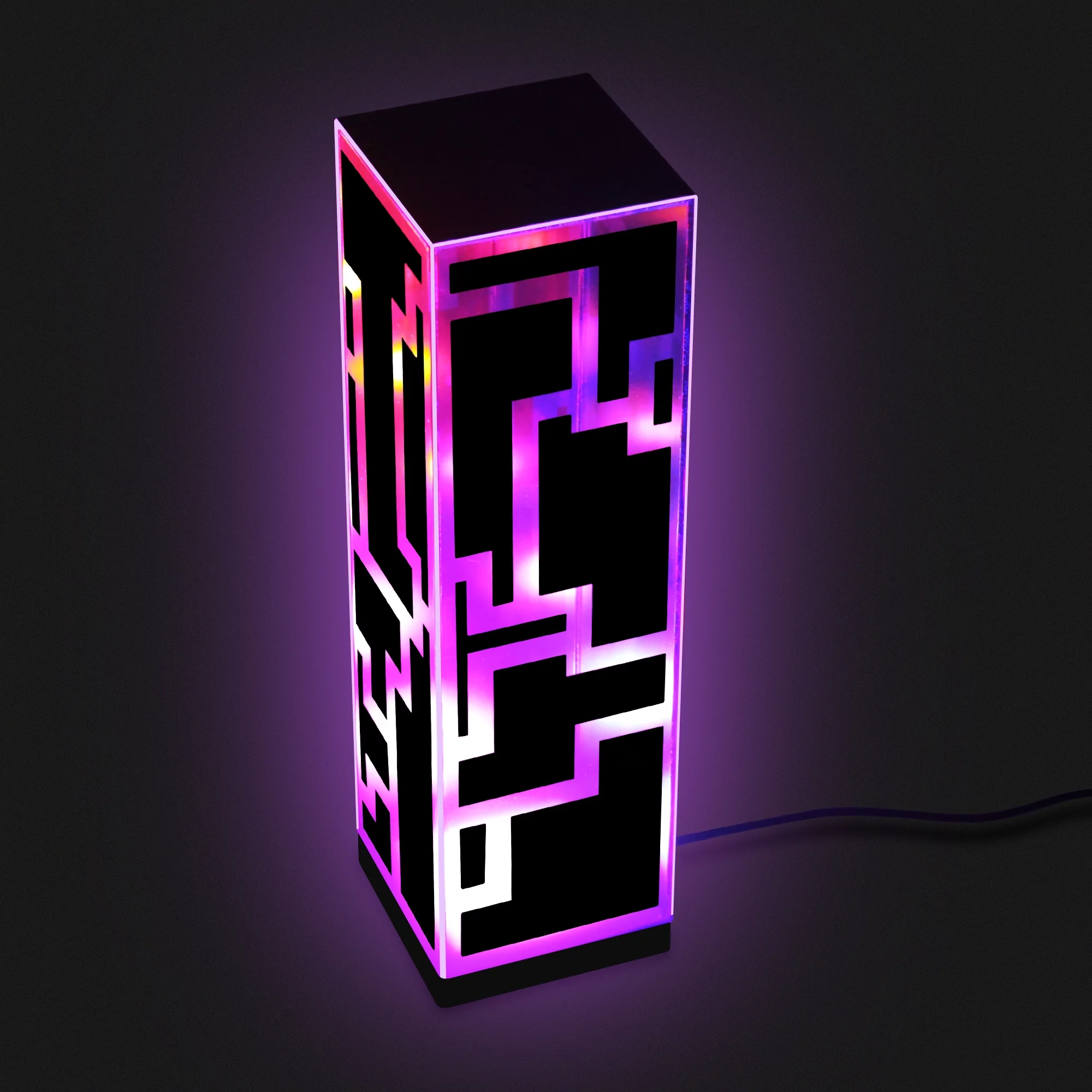 RGB Cube Standing Desk Lamp Table Lamp Cyberpunk Night Lamp Sci-Fi LED Futuristic Lamp Remote & APP Control