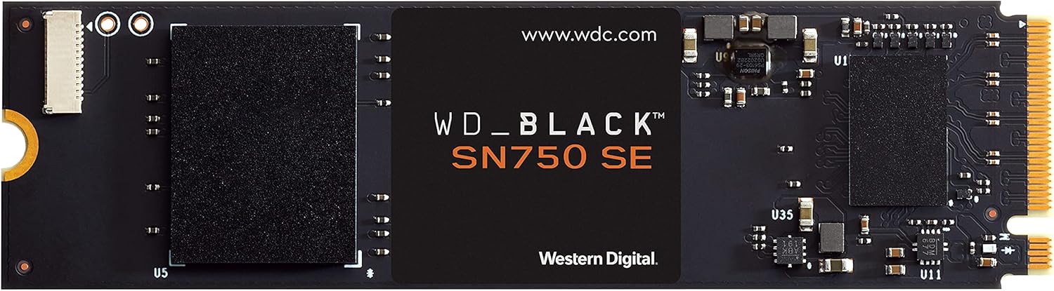 WD_BLACK 500GB SN750 SE NVMe Internal Gaming SSD Solid State Drive - Gen4 PCIe, M.2 2280, Up to 3,600 MB/s - WDS500G1B0E