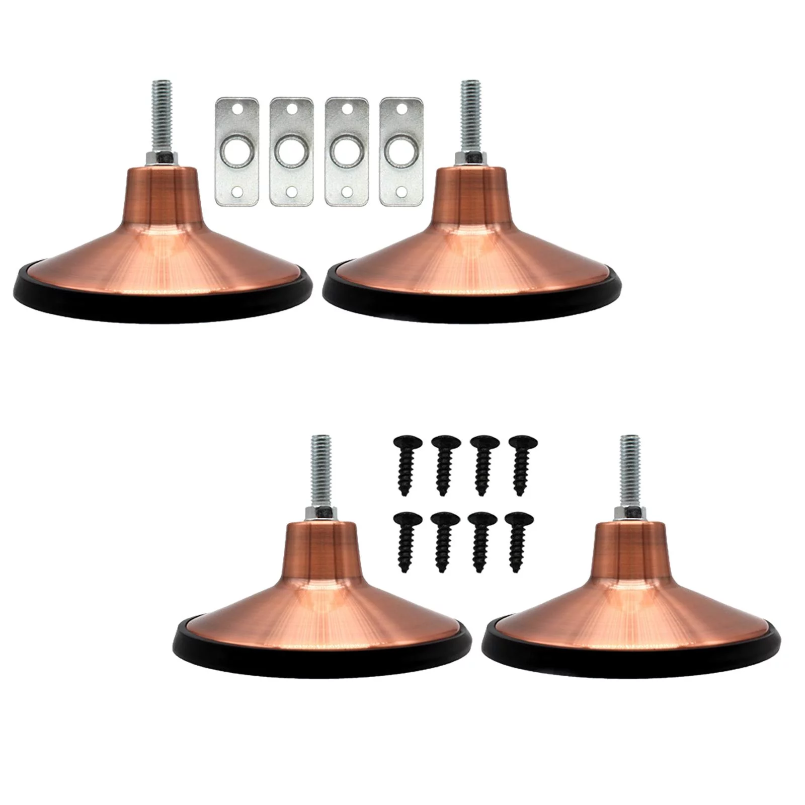 4Pcs Pool Table Leg Levelers 6 inch Leveling Feet Adjustable Heavy Duty Metal Without Damaging Flooring for Game Table Hardware Accessories