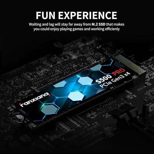 S500 Pro 512GB NVMe SSD M.2 PCIe Gen3x4 2280 Internal Solid State Drive, SLC Cache 3D NAND TLC, Up to 3200MB/s, Compatible with Laptop and PC Desktops(Black)