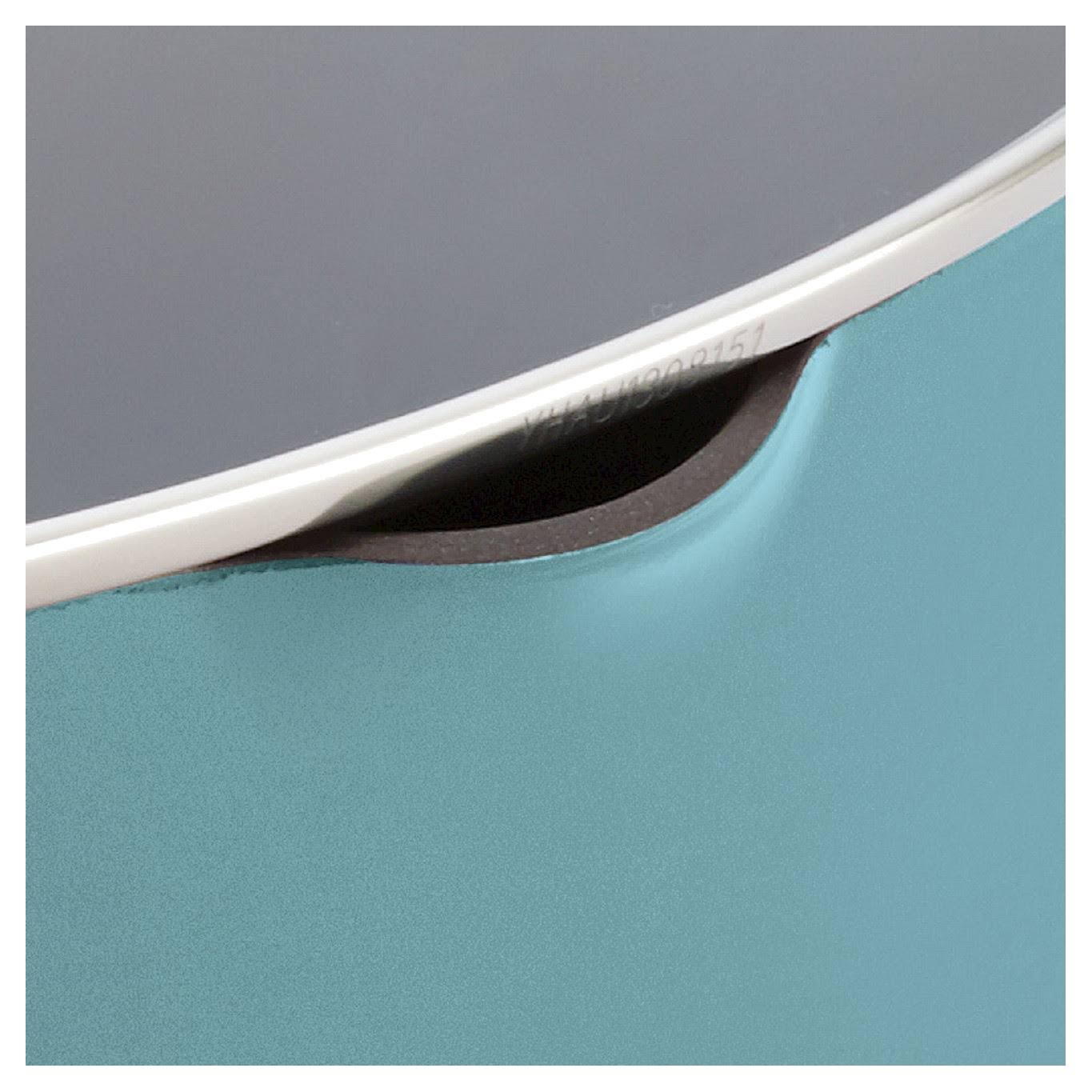 Rachael Ray Cucina Hard Enamel Nonstick 8-Quart Covered Oval Pasta Pot with Pour Spout, Agave Blue